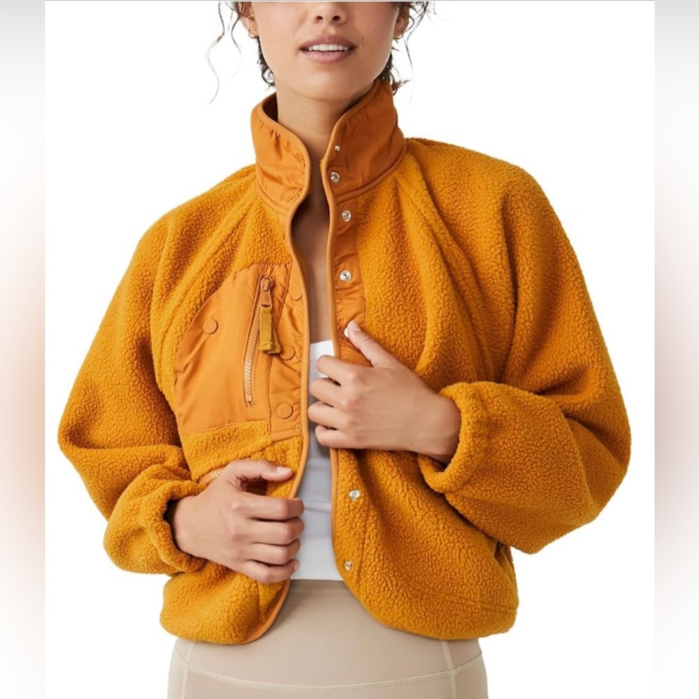 Free People Hit The Slopes Jacket Russet Orange Size Small